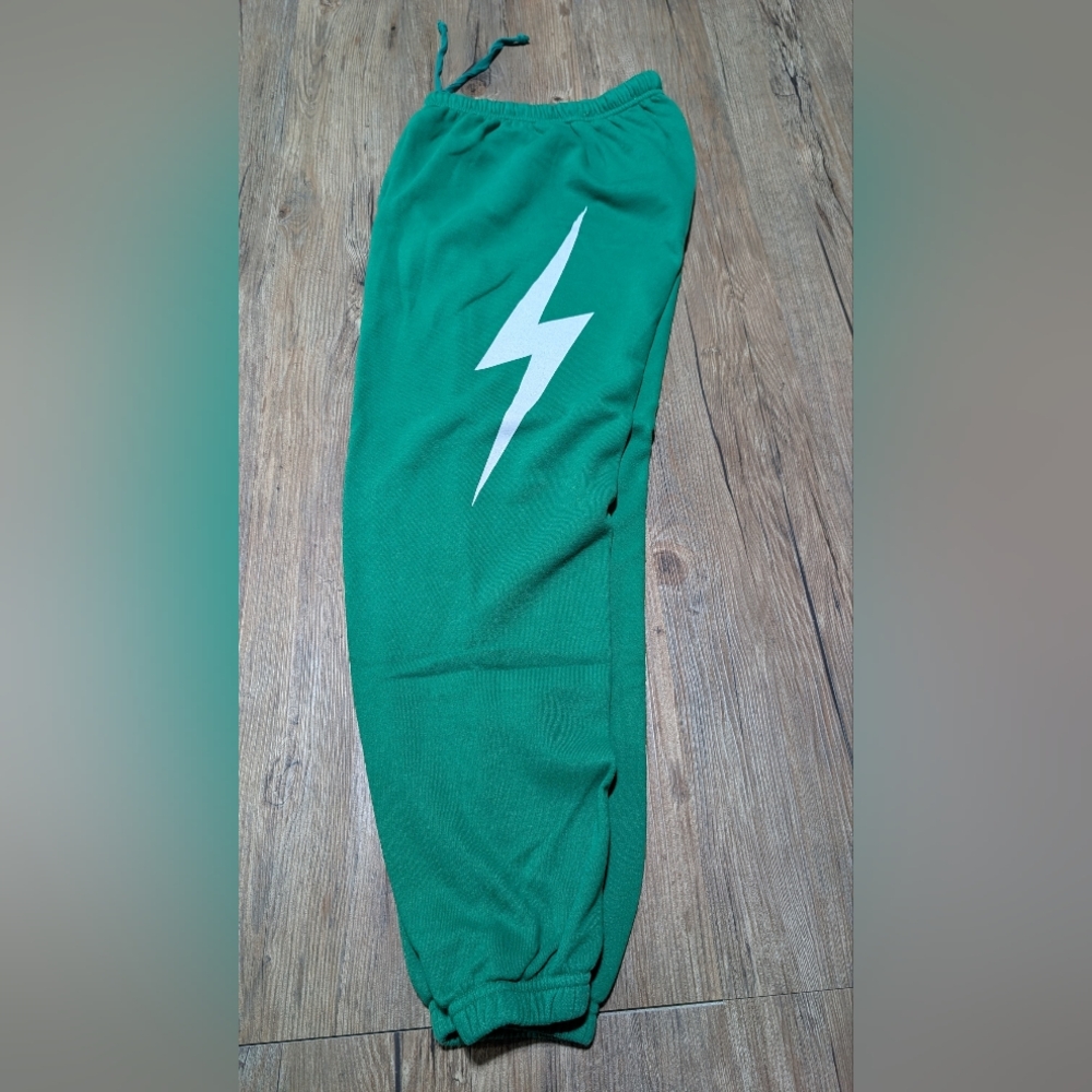Aviator Nation Green Bolt Joggers Sweatpants Size Small